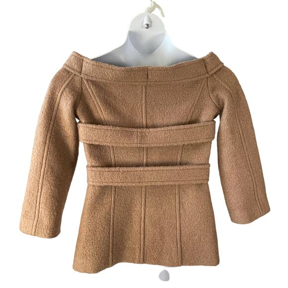 Quaint by Durlana Quantas Wool Bouclé Portrait Neckline Coat Size 38 - Picture 5 of 7